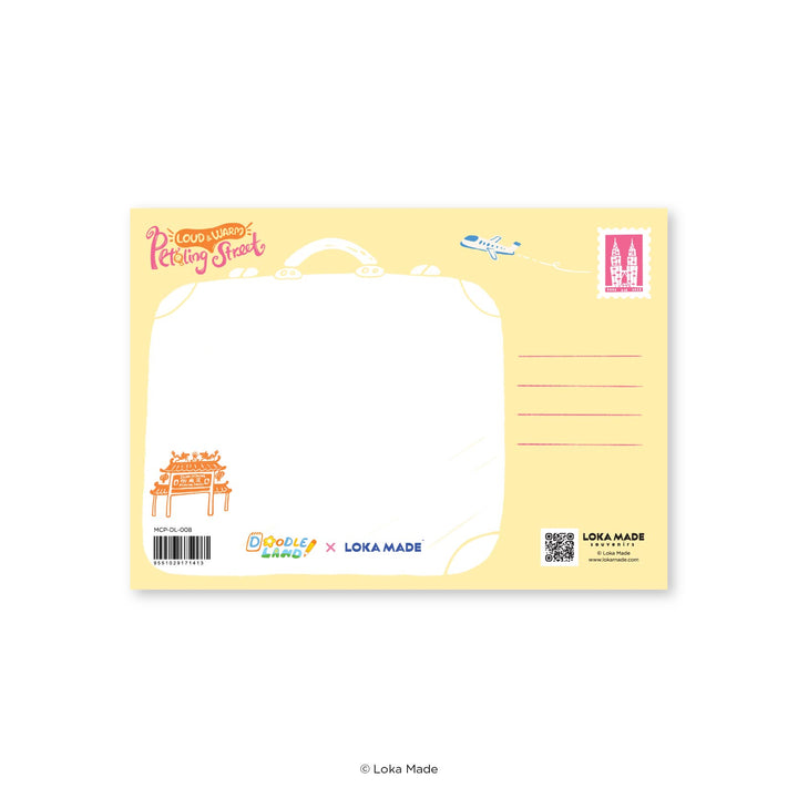 LOKAMADE Doodle Land Postcard MCP-DL-008: Selamat Datang Petaling Street
