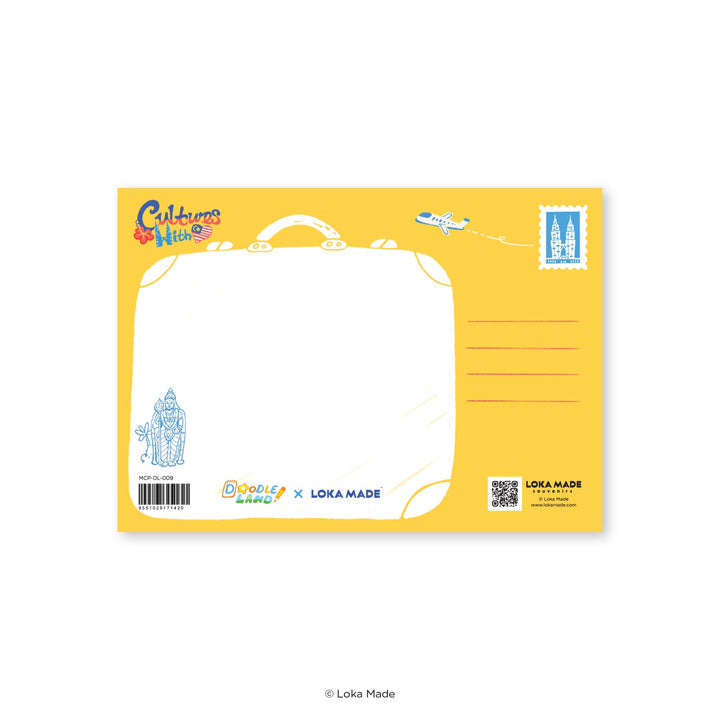 LOKAMADE Doodle Land Postcard MCP-DL-009: Where Cultures Spilled Over