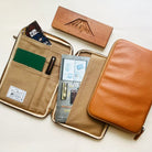 KYOKU HAKU Zipper Notebook Jacket Chrome Leather Brown