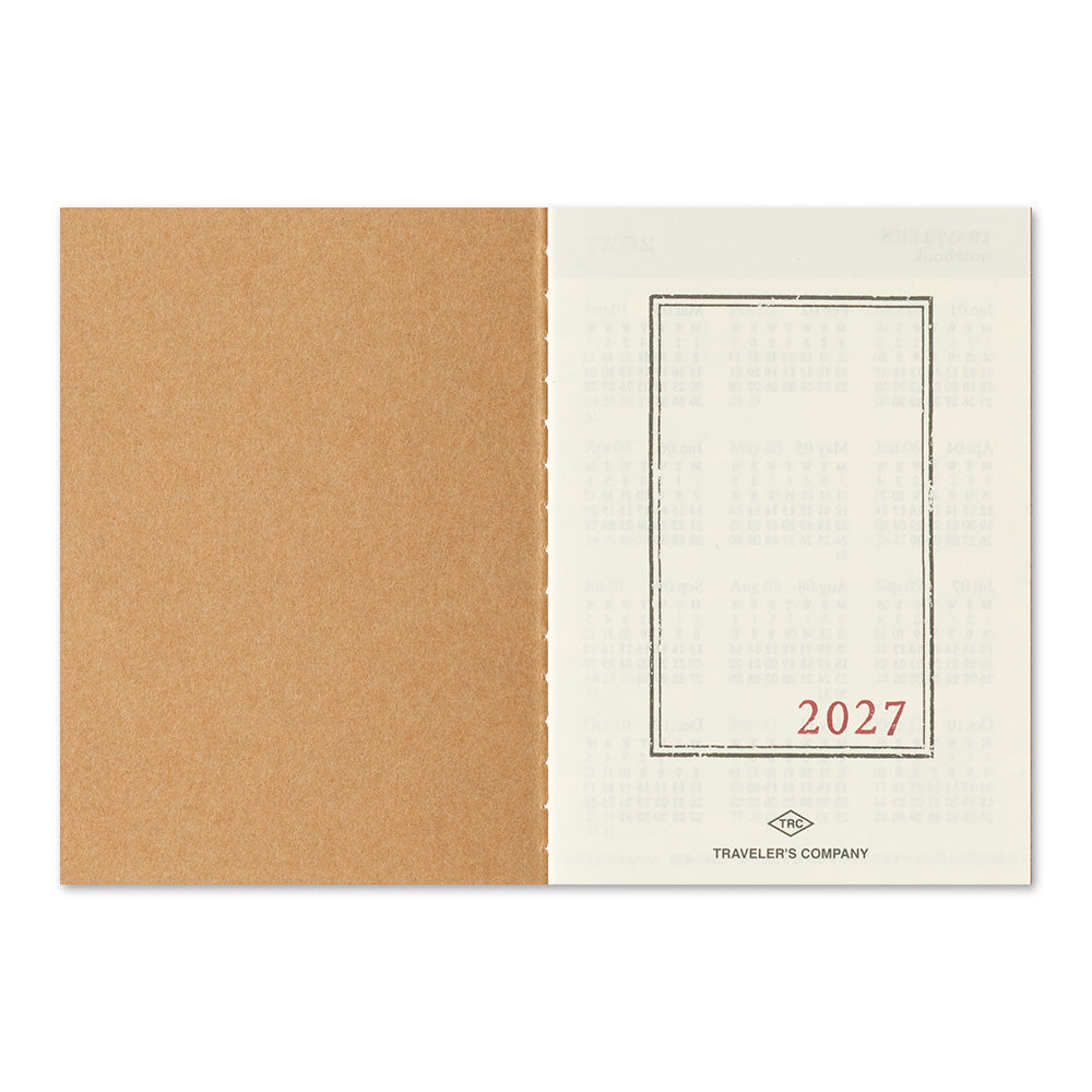 [Pre-Order] TRAVELERS Notebook 2027 Passport Monthly Refill
