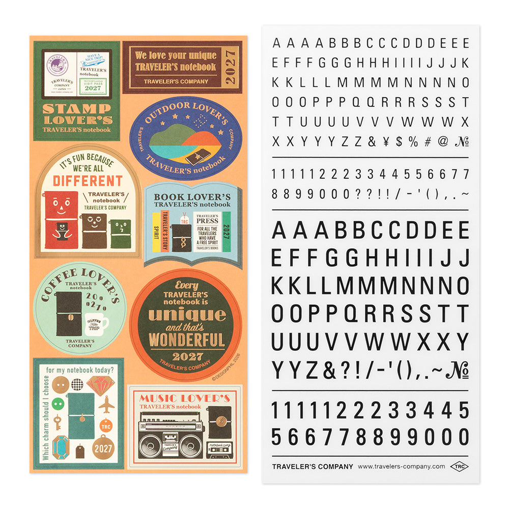 [Pre-Order] TRAVELERS Notebook 2027 Customized Sticker Set for Diary