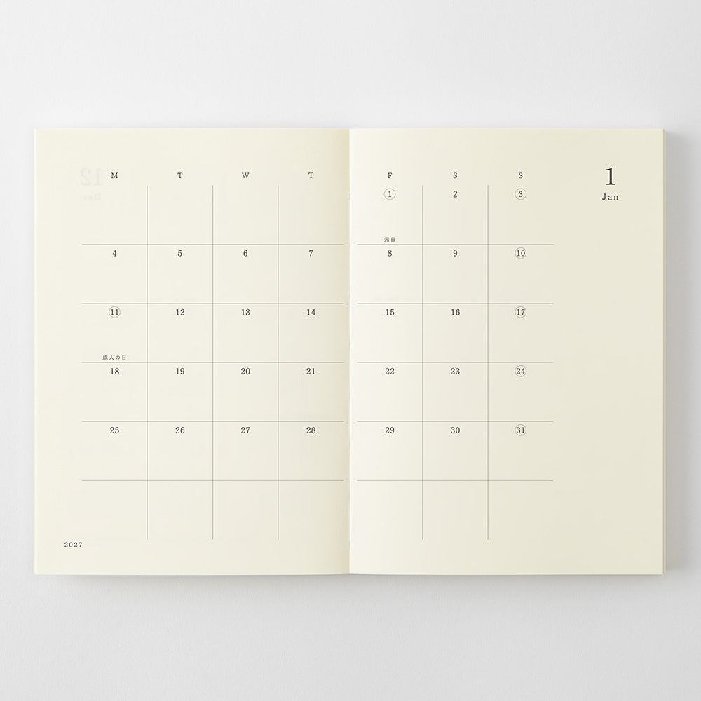 [Pre-Order] MIDORI MD 2027 Notebook Diary A6