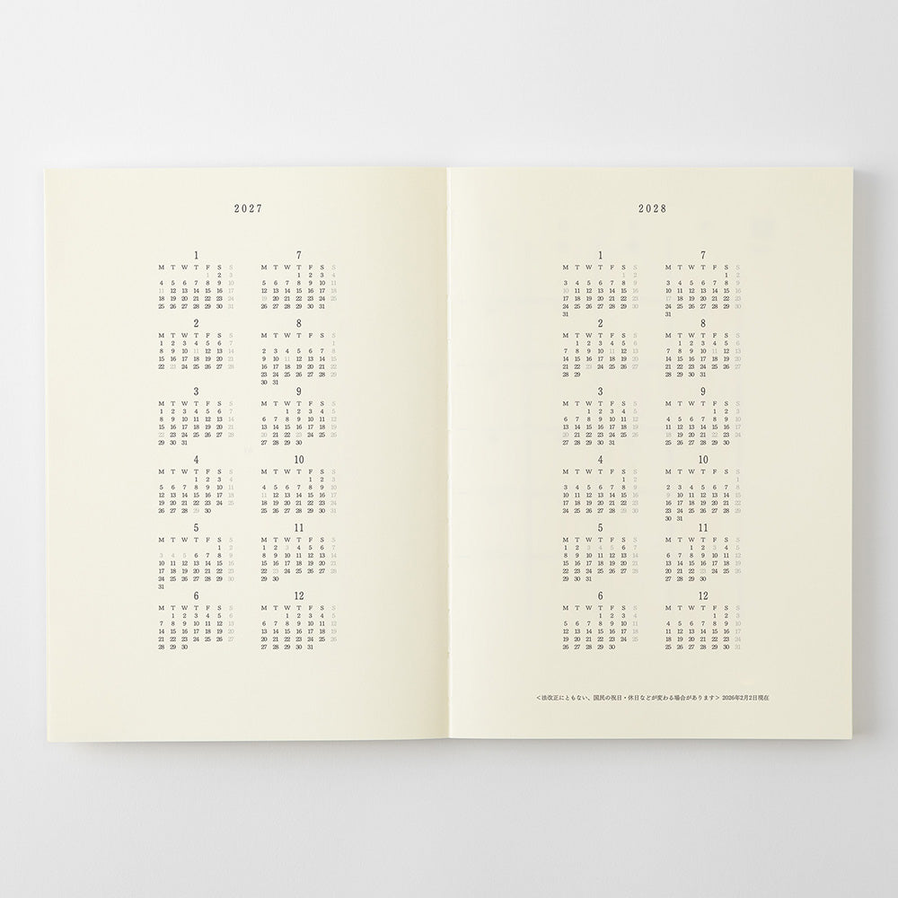 [Pre-Order] MIDORI MD 2027 Notebook Diary A5