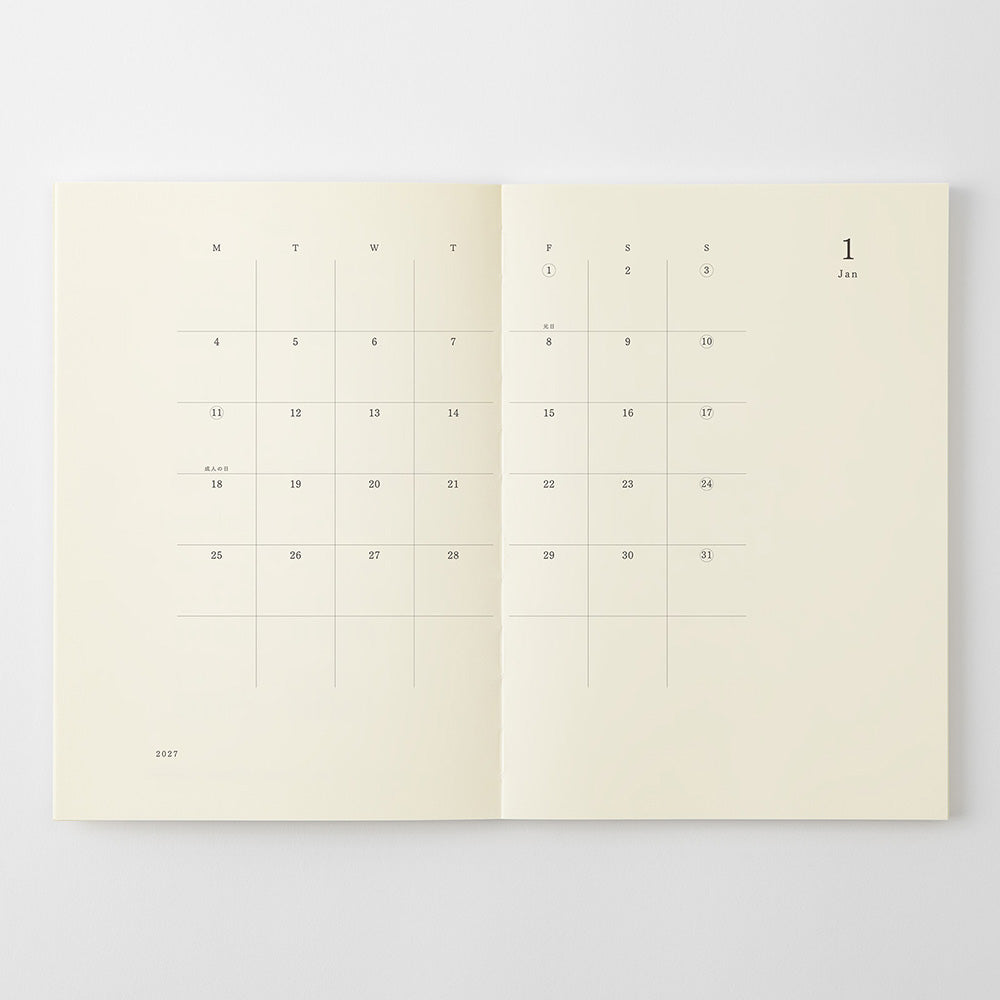 [Pre-Order] MIDORI MD 2027 Notebook Diary A5 Thin