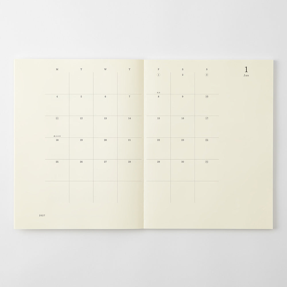 [Pre-Order] MIDORI MD 2027 Notebook Diary A4 Variant Thin