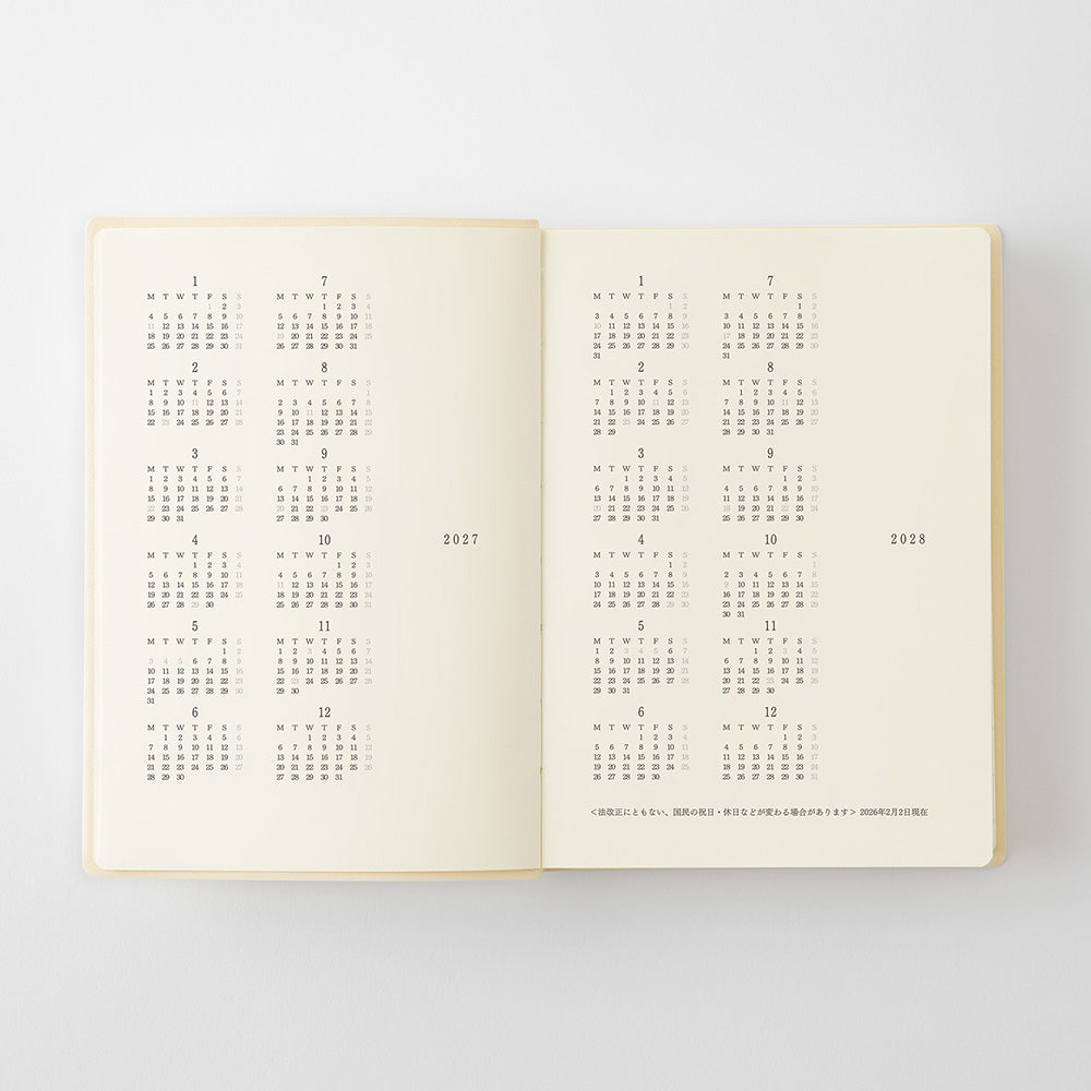[Pre-Order] MIDORI MD 2027 Notebook Diary A6 1 Day 1 Page