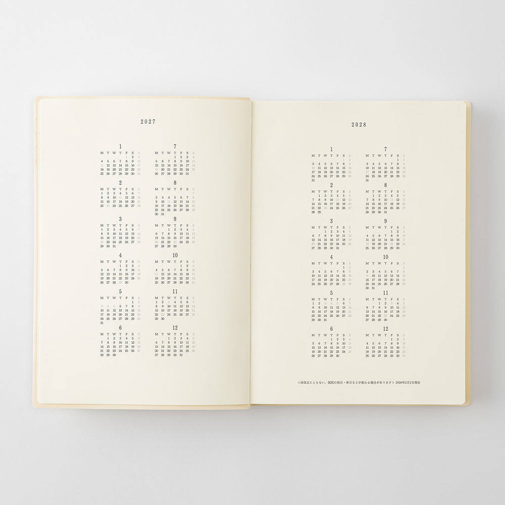 [Pre-Order] MIDORI MD 2027 Notebook Diary A5 1 Day 1 Page