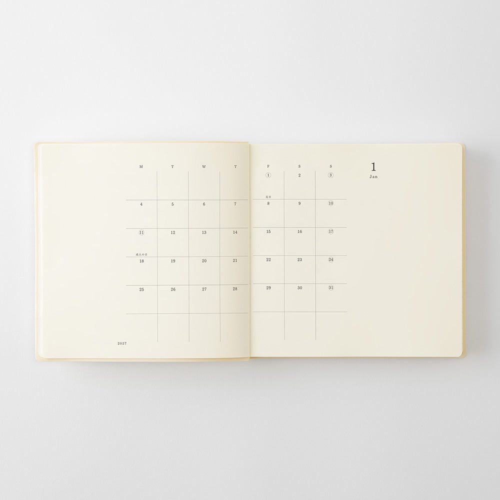 [Pre-Order] MIDORI MD 2027 Notebook Diary A5 Square 1 Day 1 Page
