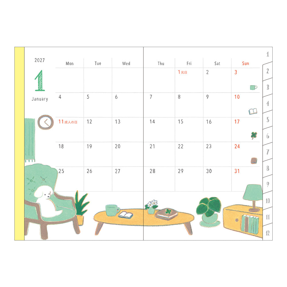 [Pre-Order] MIDORI 2027 Pocket Diary Mini Dog