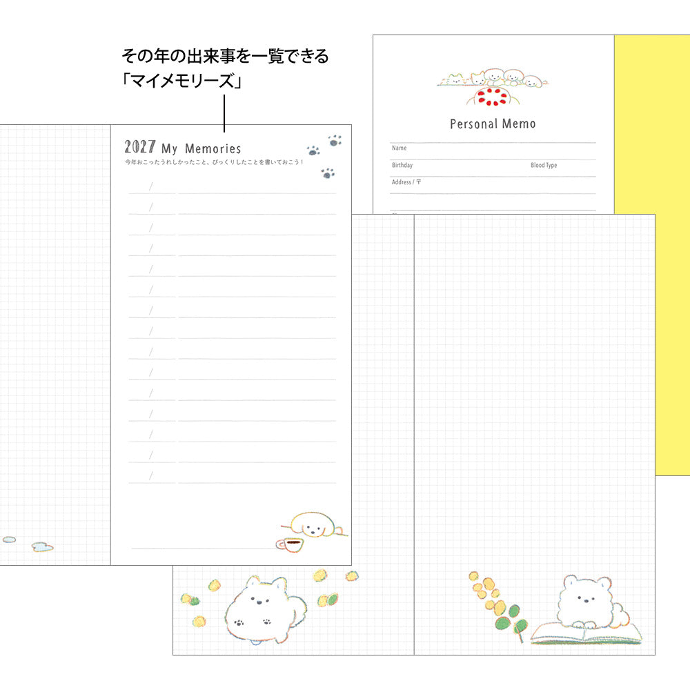 [Pre-Order] MIDORI 2027 Pocket Diary Slim Dog