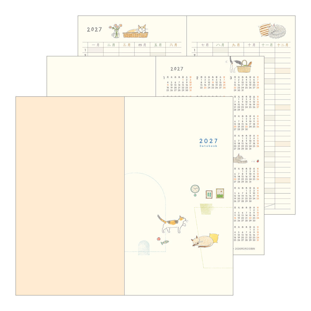 [Pre-Order] MIDORI 2027 Pocket Diary Slim Cat