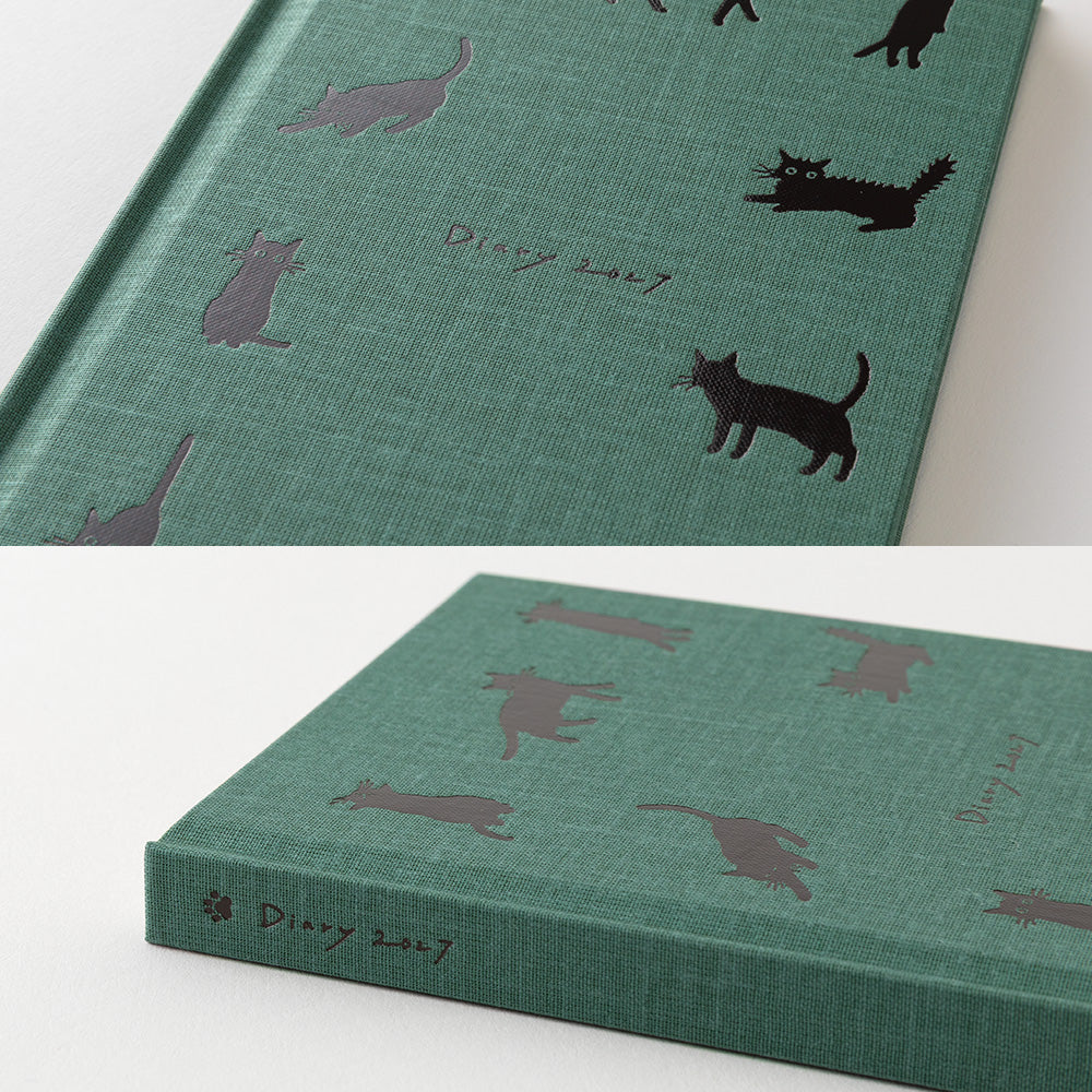 [Pre-Order] MIDORI 2027 Book Style Diary B6 Variant Cat Green