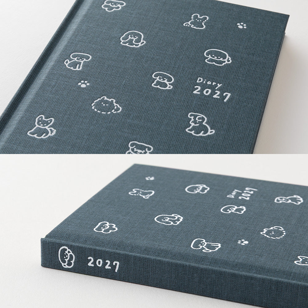[Pre-Order] MIDORI 2027 Book Style Diary B6 Variant Dog Navy