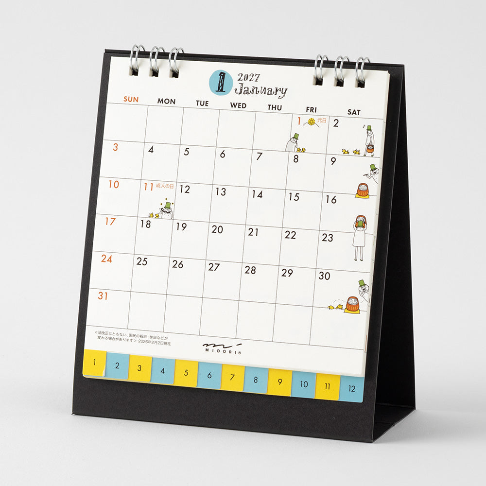 [Pre-Order] MIDORI 2027 Calendar Ring S Ojisan
