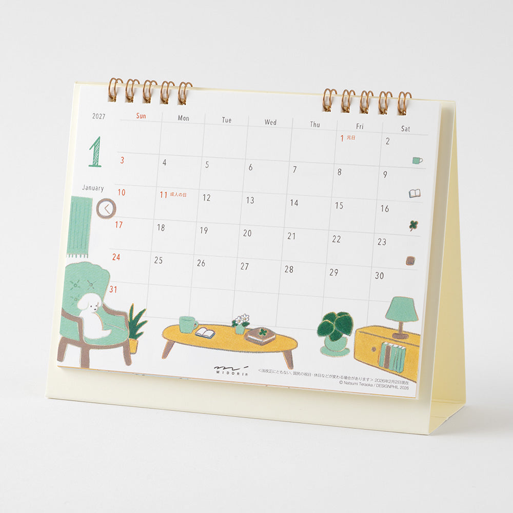 [Pre-Order] MIDORI 2027 Calendar Ring M Dog