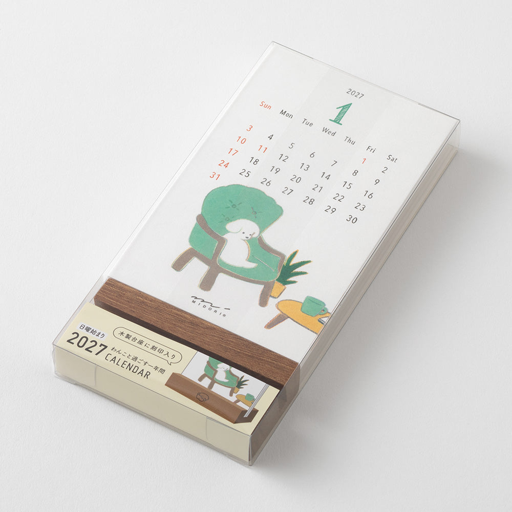 [Pre-Order] MIDORI 2027 Stand Calendar Dog