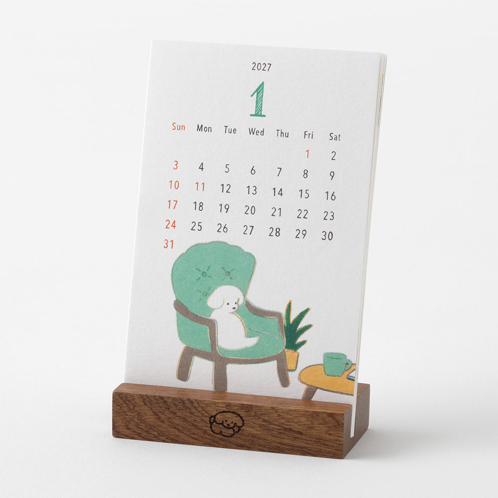 [Pre-Order] MIDORI 2027 Stand Calendar Dog