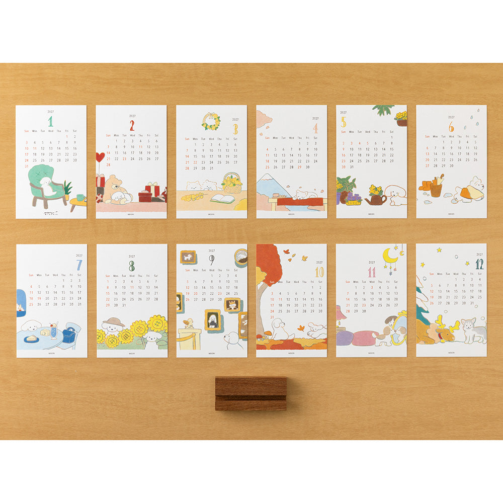 [Pre-Order] MIDORI 2027 Stand Calendar Dog