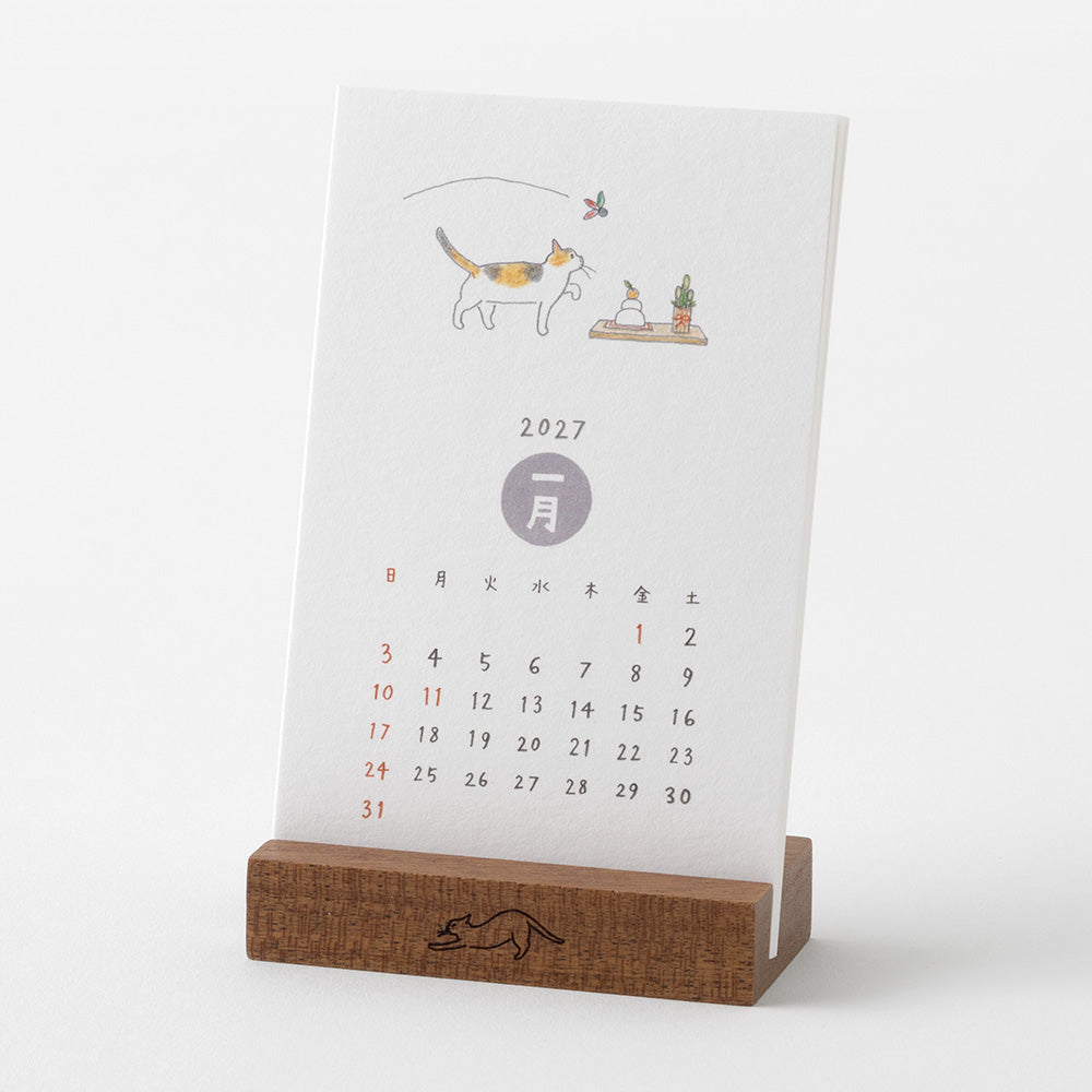 [Pre-Order] MIDORI 2027 Stand Calendar Cat