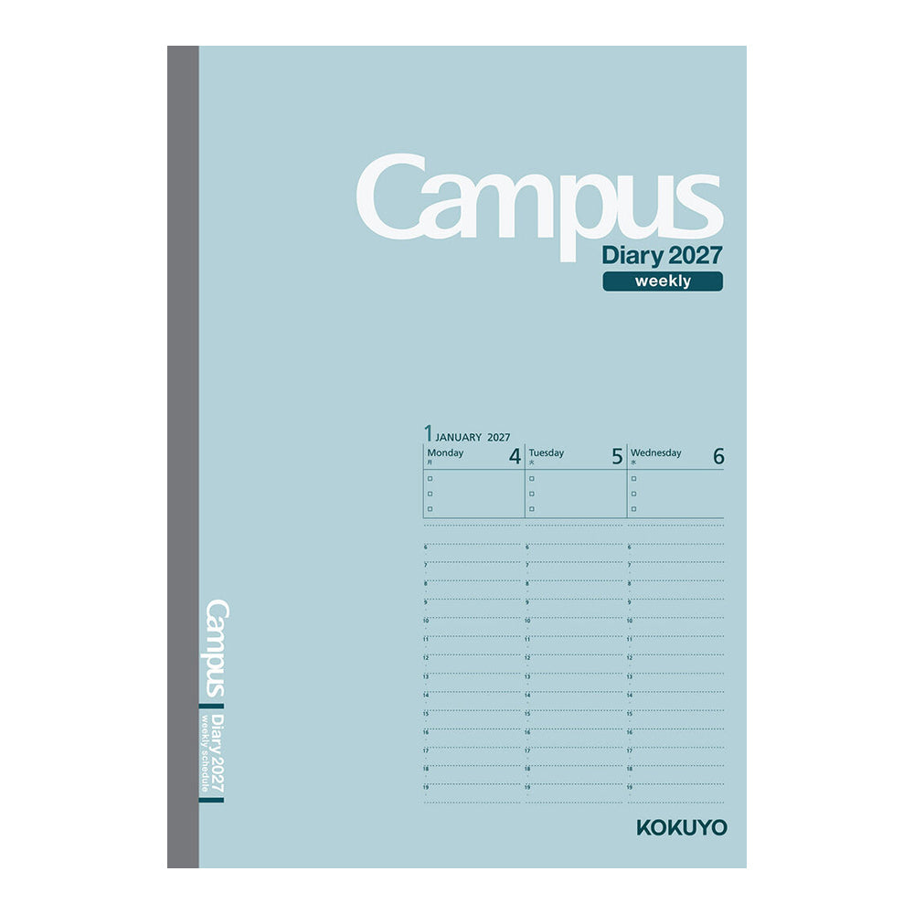 [Pre-Order] KOKUYO 2027 Campus Diary Weekly Vertical A5 Light Green