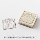 MIDORI Paintable Stamp Pre-Inked Brown Calendar Monday Start