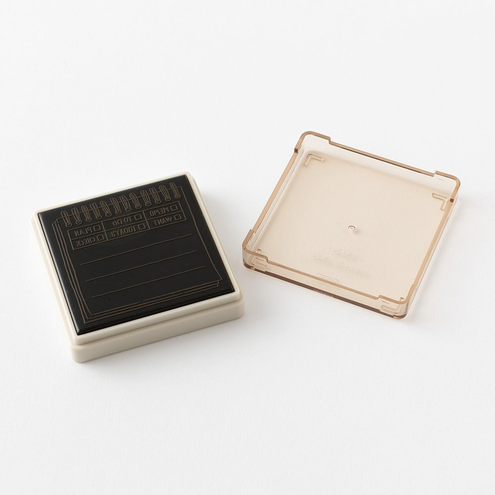 MIDORI Paintable Stamp Pre-Inked Brown Memo