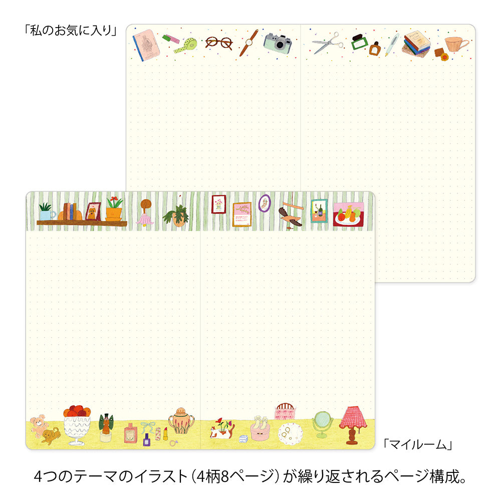 MIDORI Yuru Log Notebook B6 My Life A