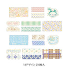 MIDORI Yuru Log Roll Sticker Antique