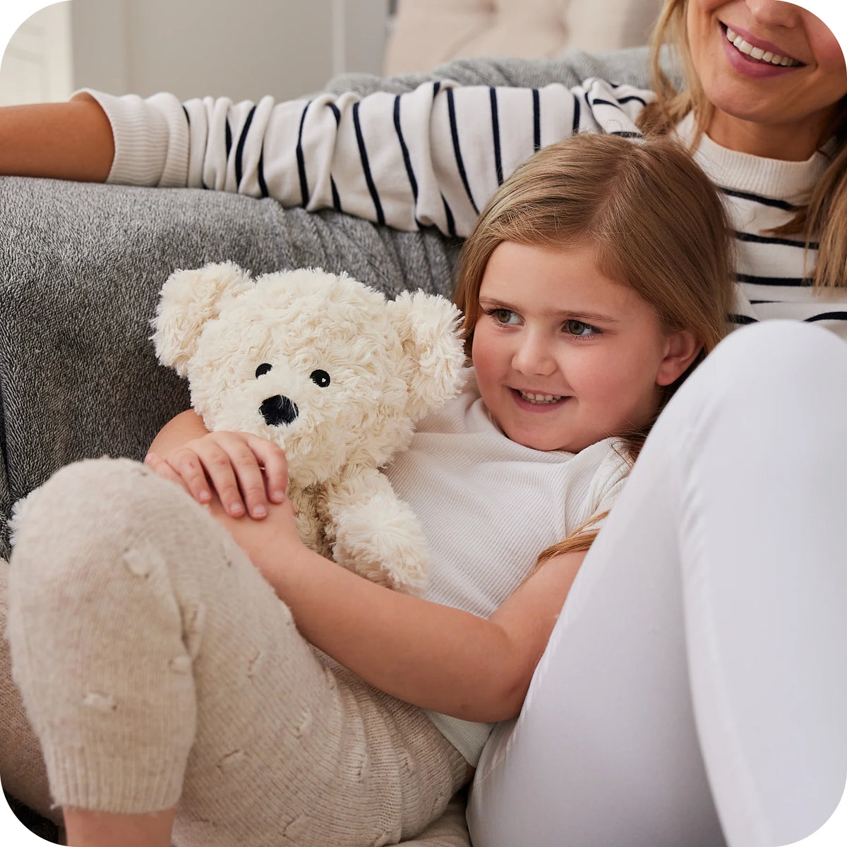 WARMIES Plush Regular Cream Curly Bear