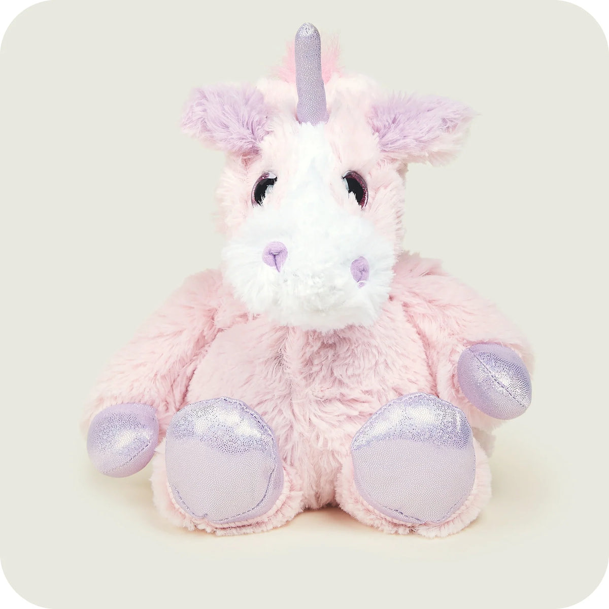 WARMIES Plush Regular Iridescent Unicorn Pink