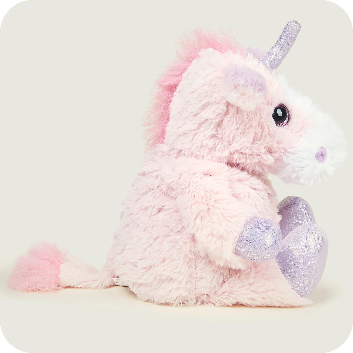 WARMIES Plush Regular Iridescent Unicorn Pink