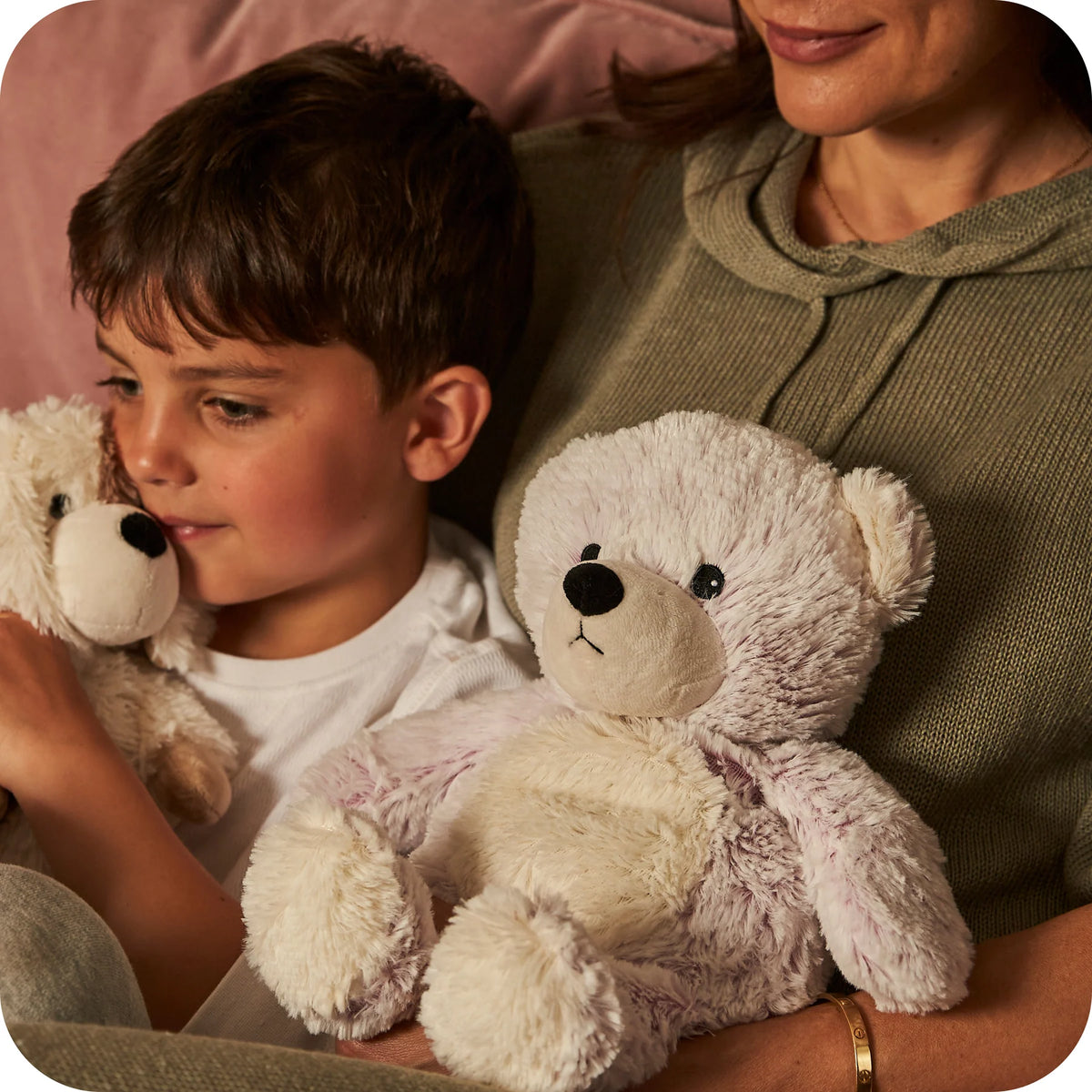 WARMIES Plush Regular Pink Marshmallow Bear