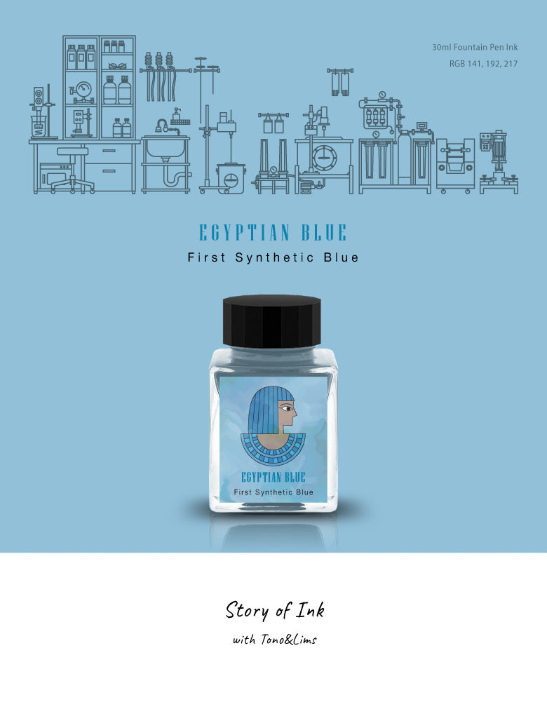 TONO & LIMS Fountain Pen Ink 30ml Story Of Ink Season 2 Egyptian Blue