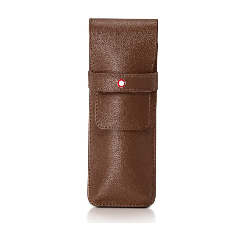 SHEAFFER Double Pen Leather Case Tan Brown