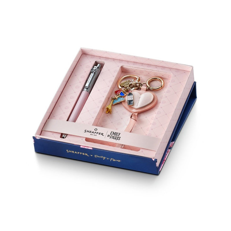 SHEAFFER x Emily In Paris Sentinel 321 Pink Matte Finish Ballpoint Pen with Pink Bag Charm Set