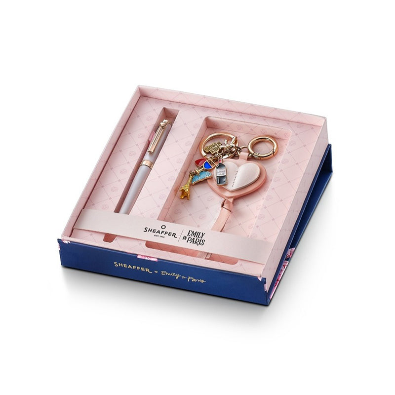 SHEAFFER x Emily In Paris Prelude Mini 9810 Pastel Pink Ballpoint Pen with Pink Bag Charm Set