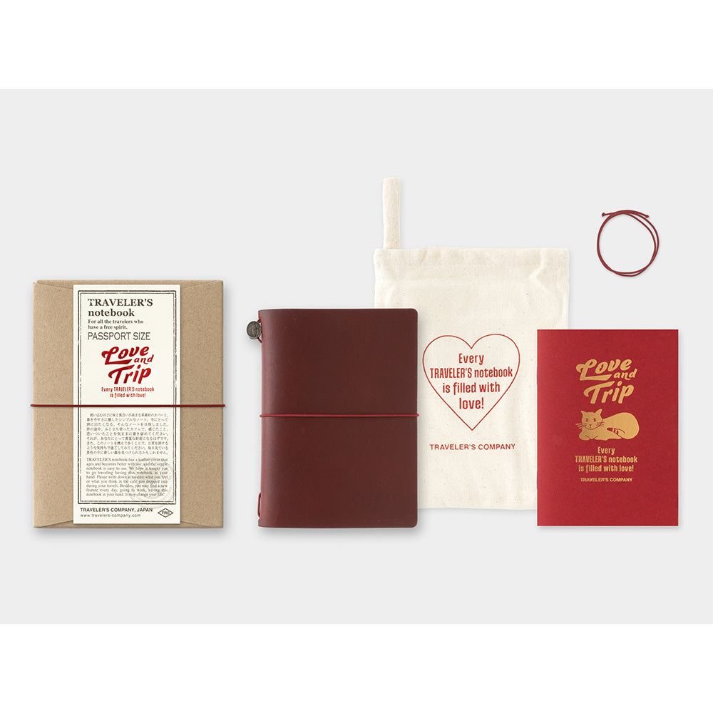 TRAVELERS Notebook Love And Trip Passport Size Red – CzipLee Retail